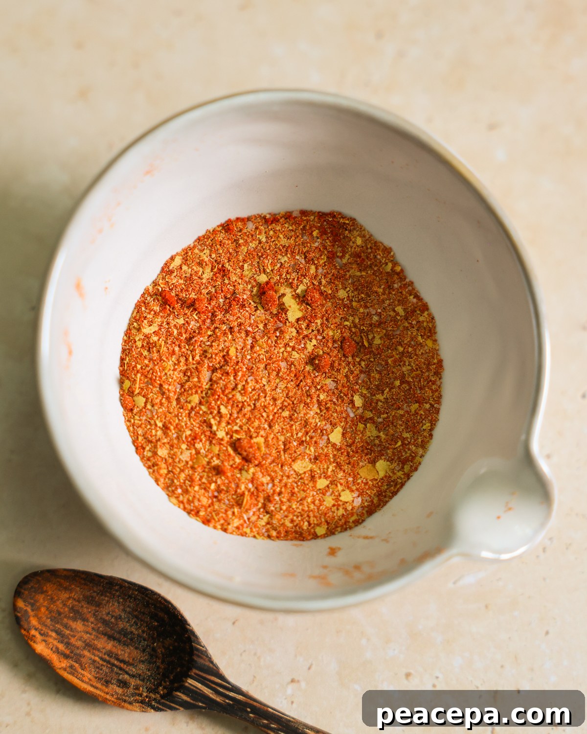overhead of spices in bowl