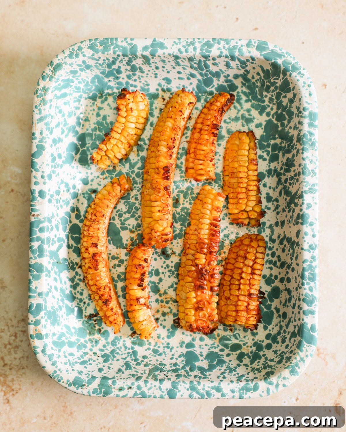 baked corn ribs in baking dish