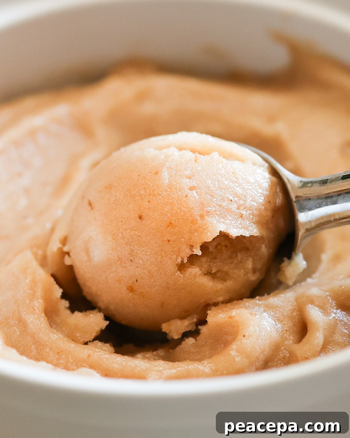 scoop of pear sorbet