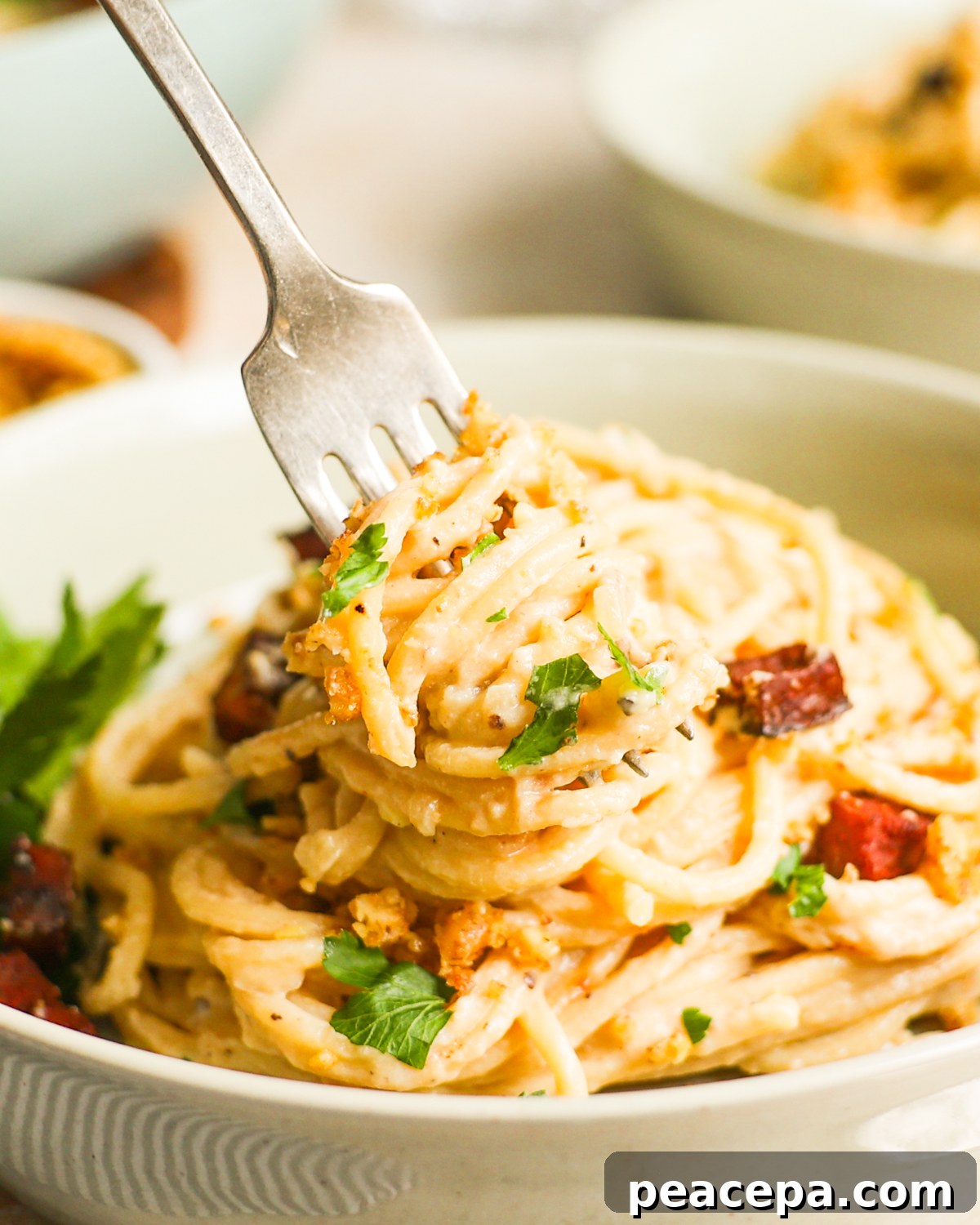 forkful Vegan Carbonara