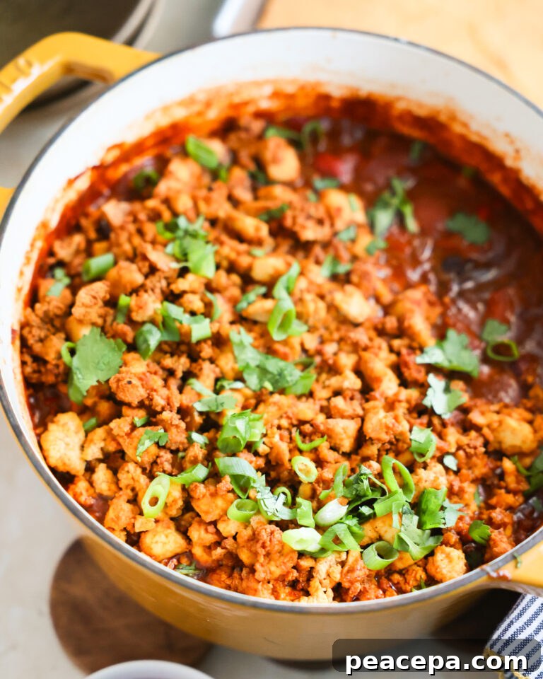 tofu chili in pot