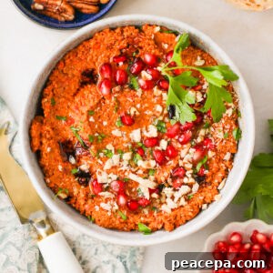 overhead bowl of muhammara