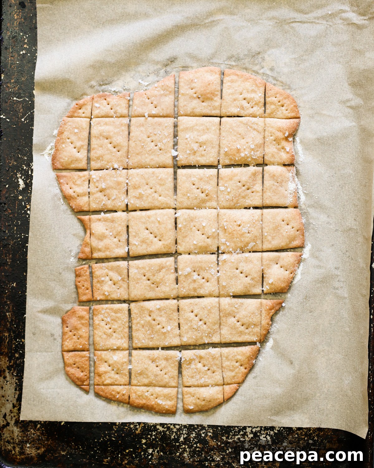overhead baked crackers