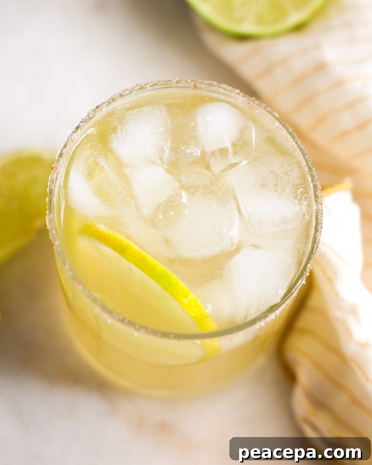 Margarita in a glass.