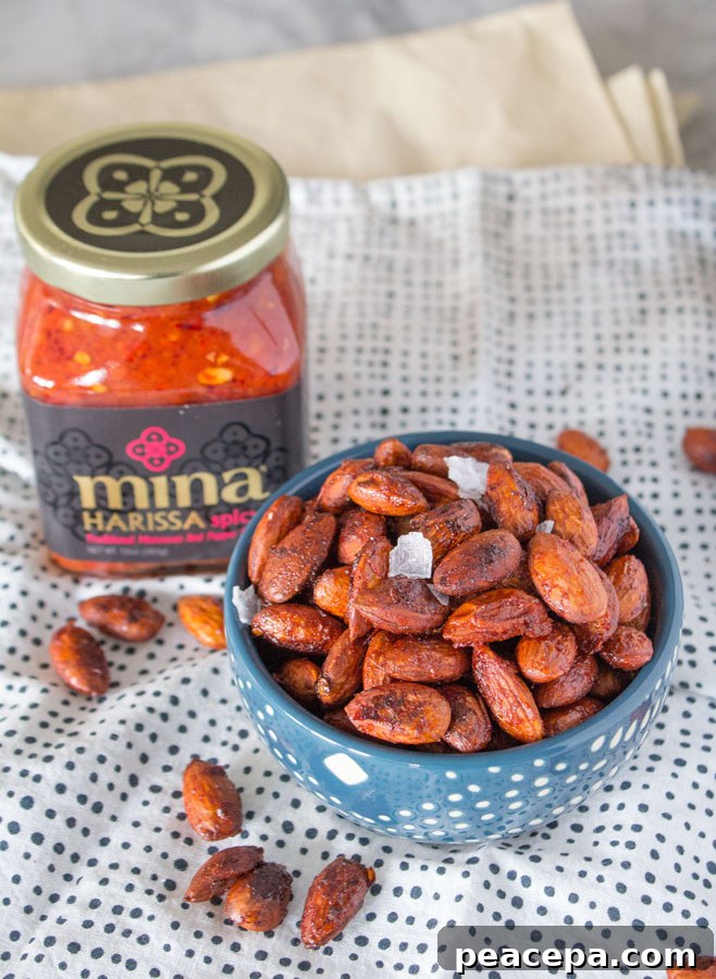 Harissa Roasted Almonds with Mina Harissa