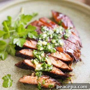 Lions mane steaks topped with gremolata.