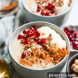 creamy quinoa porridge in bowls