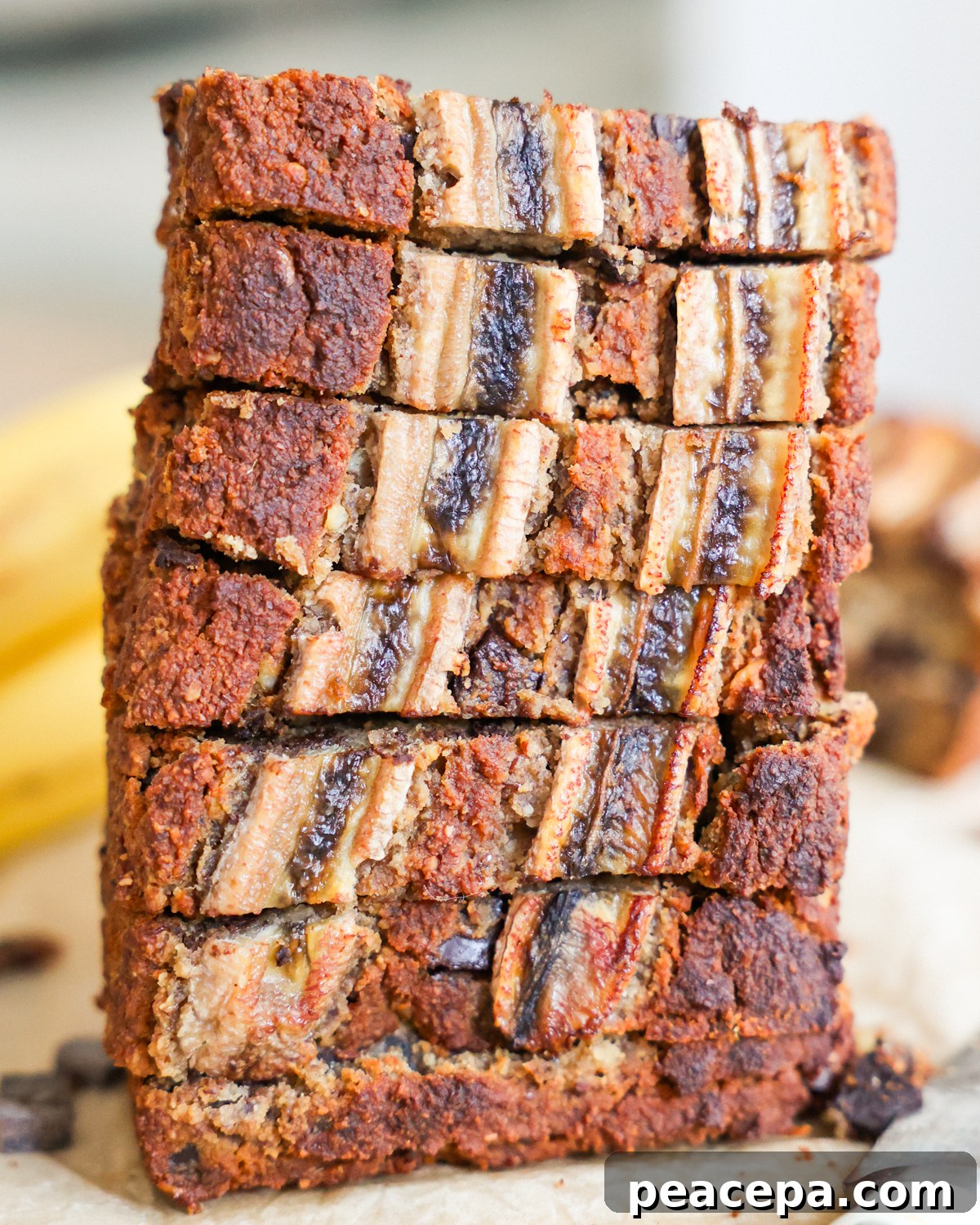 banana bread stack