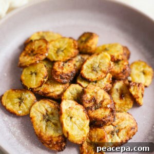 air fryer plantains on plate