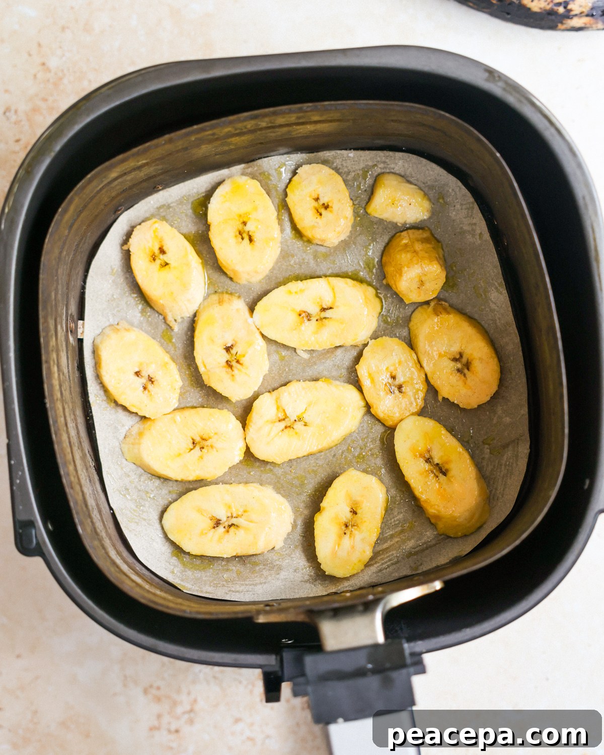 overhead plantains ready to be cooked
