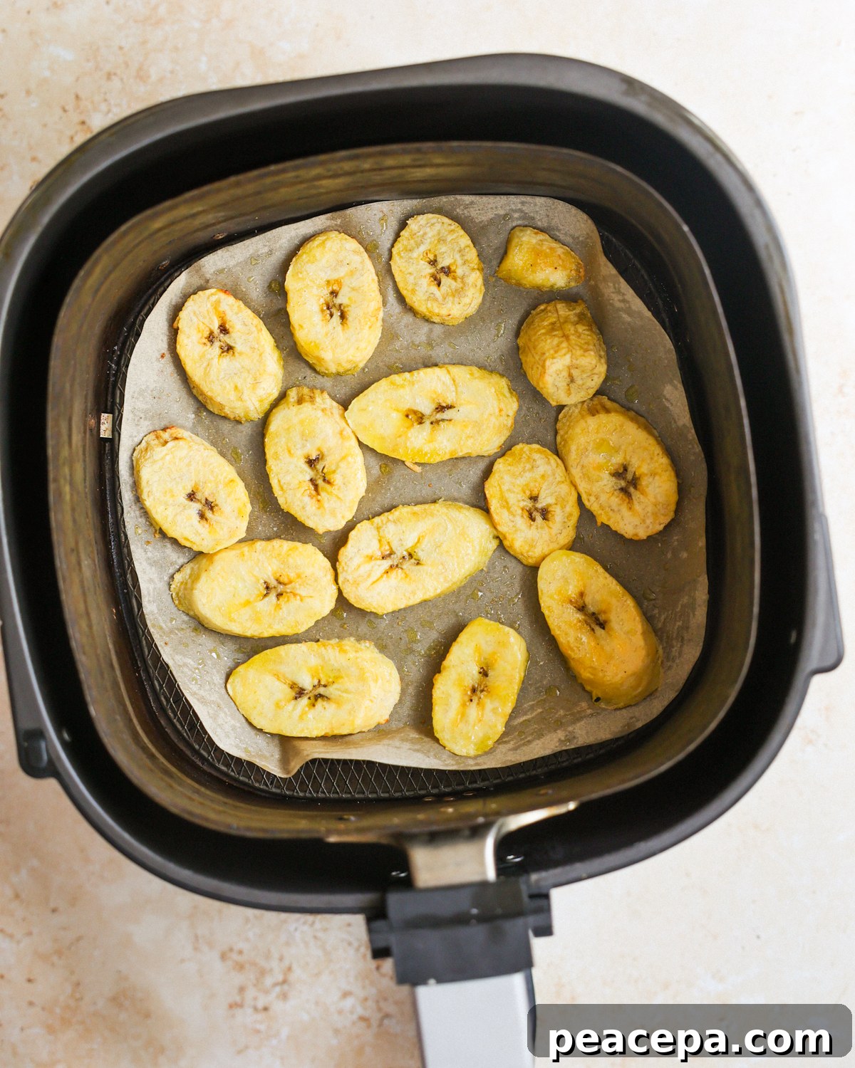 overhead plantains in air fryer