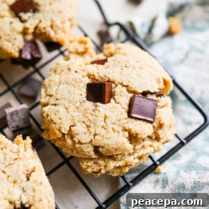 close up almond flour cookies