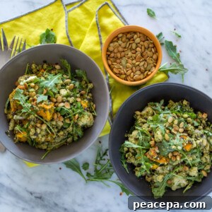 vegan arugula pesto pilaf
