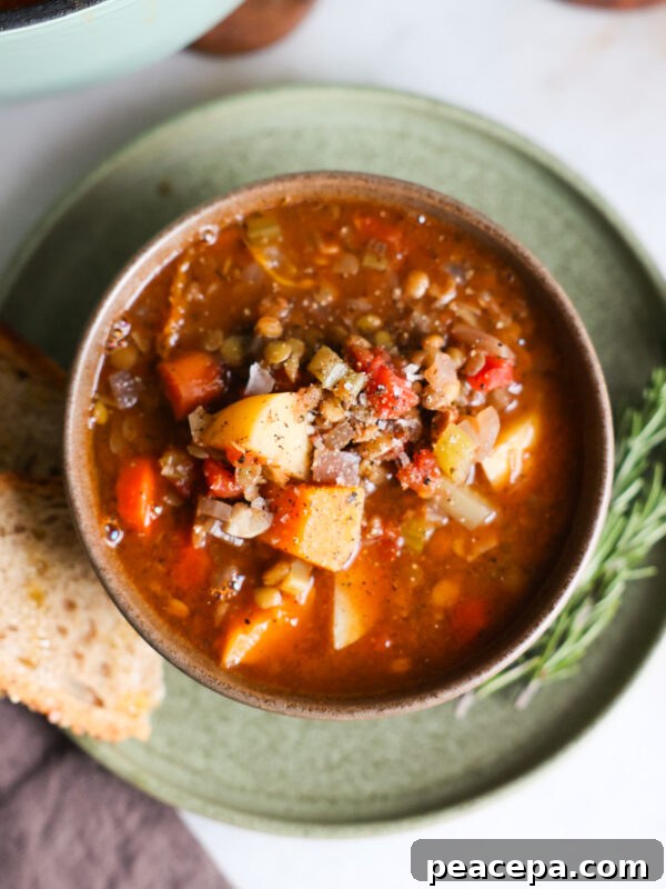 butternut squash and lentil soup