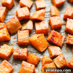 Roasted sweet potatoes.