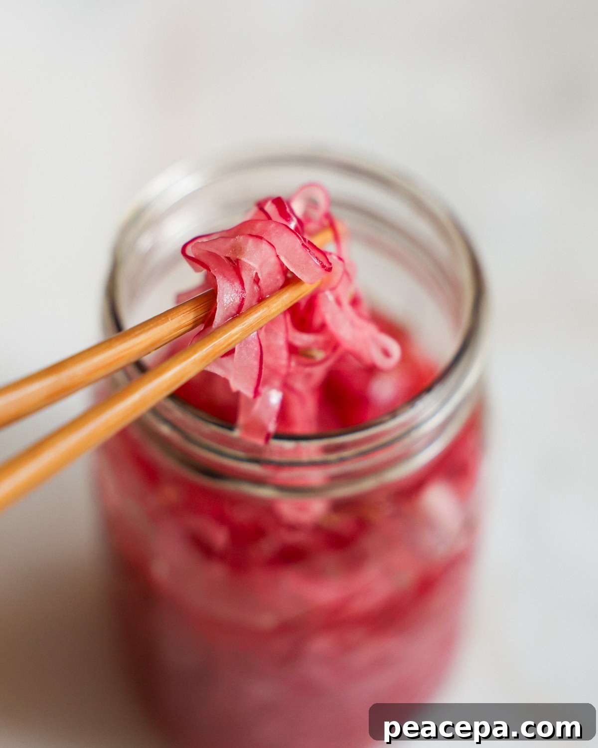 quick pickled onions after an hour