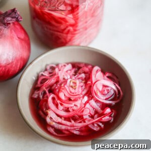 quick pickled onions in a bowl