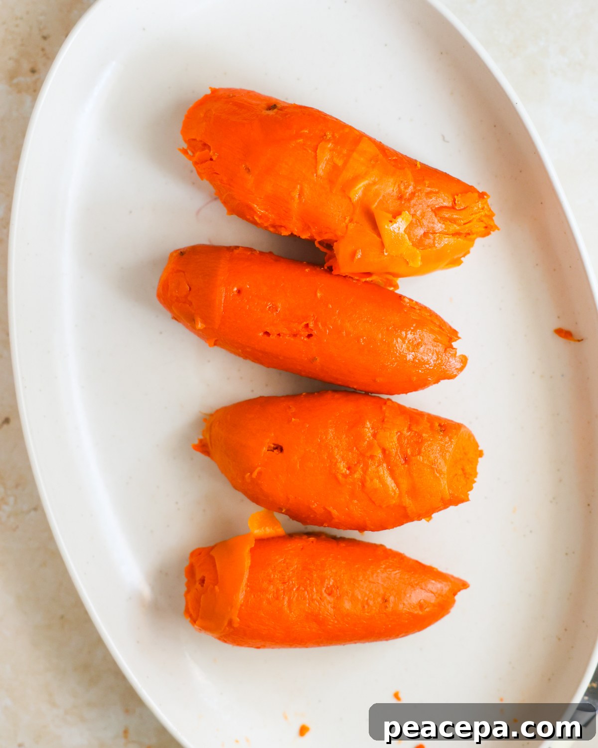 peeled sweet potatoes