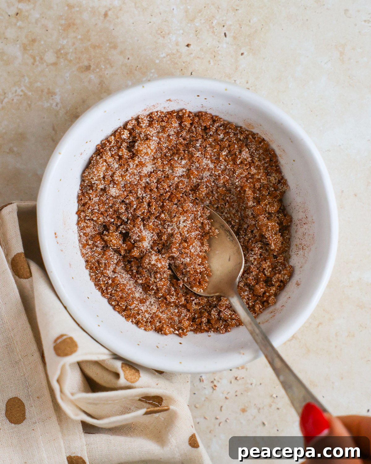 stirring sugar mixture