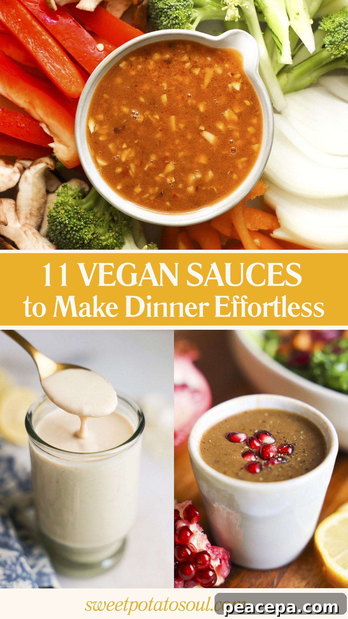 vegan sauces pinterest graphic 