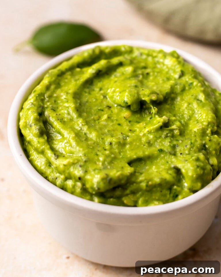 Avocado Dressing in a bowl.