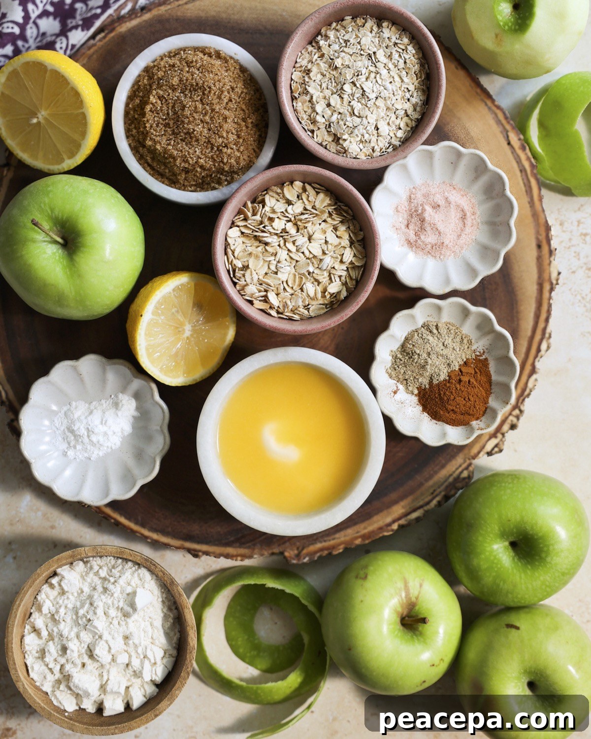 Apple crisp ingredients.
