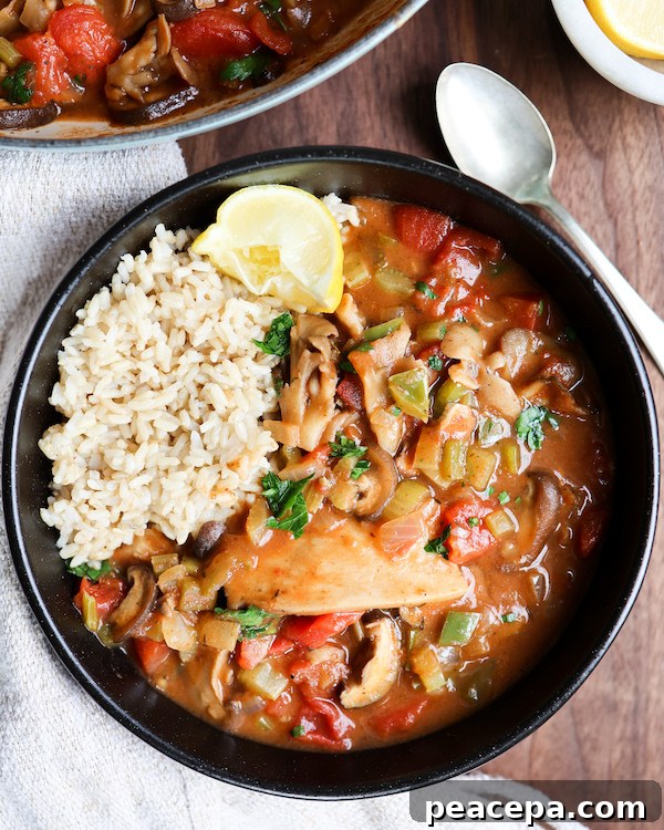 Vegan Mushroom Étouffée