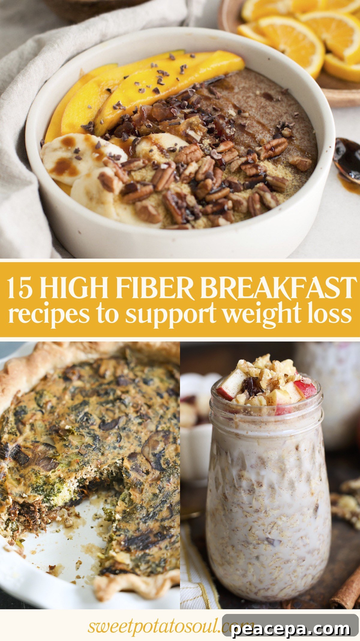 high fiber breakfast pinterest graphic 
