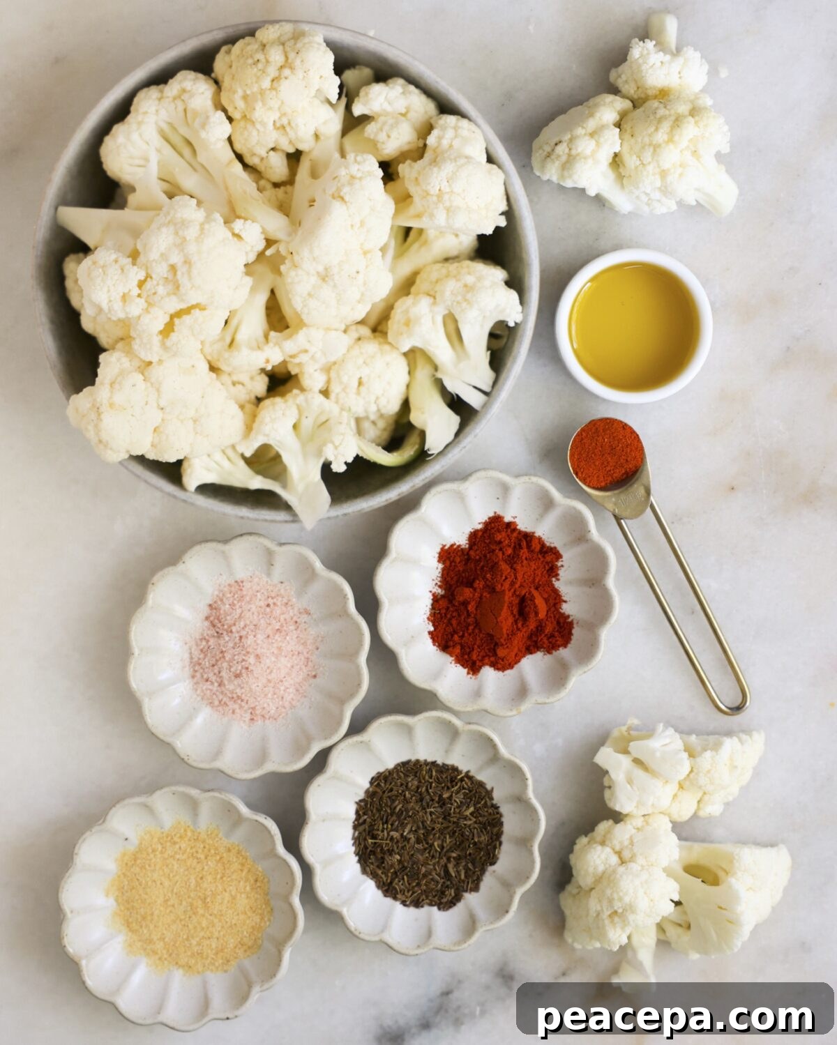 air fryer cauliflower ingredients