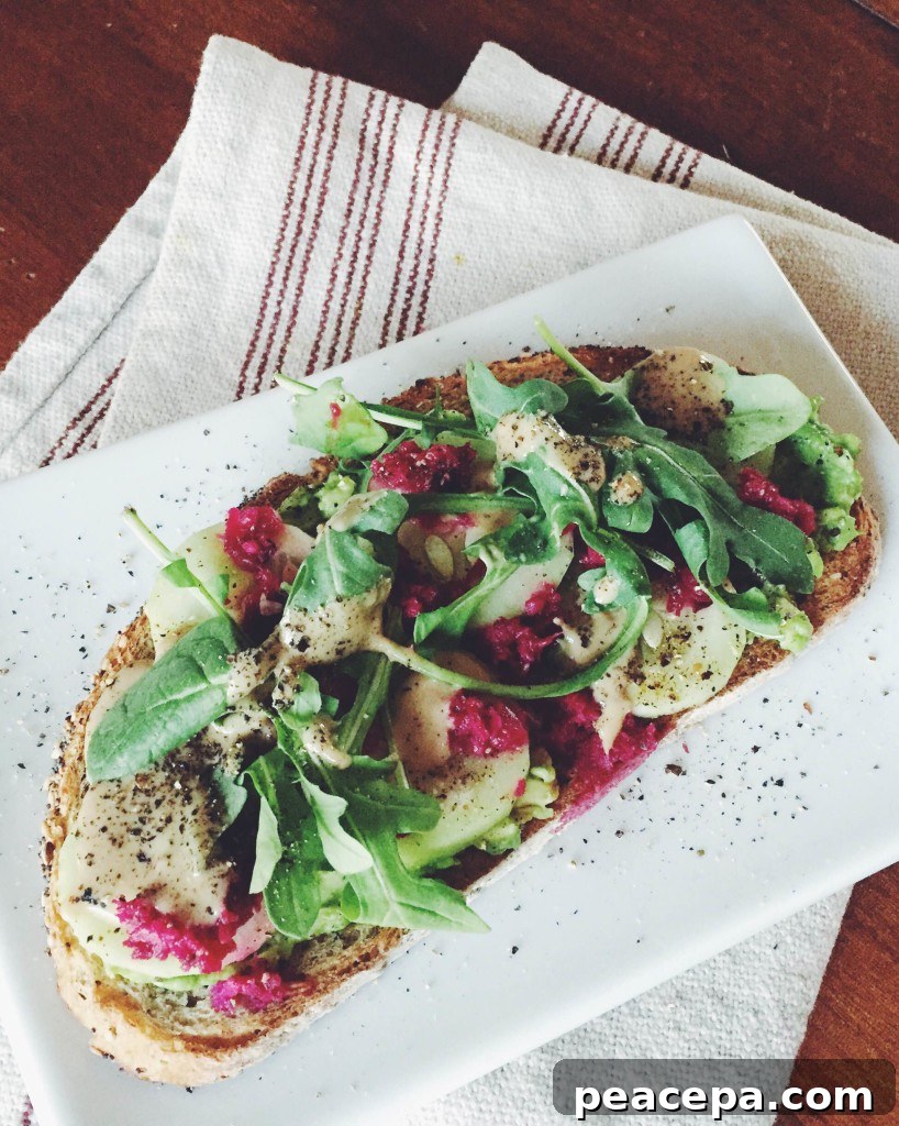 Picked Veggie Avocado on Toast