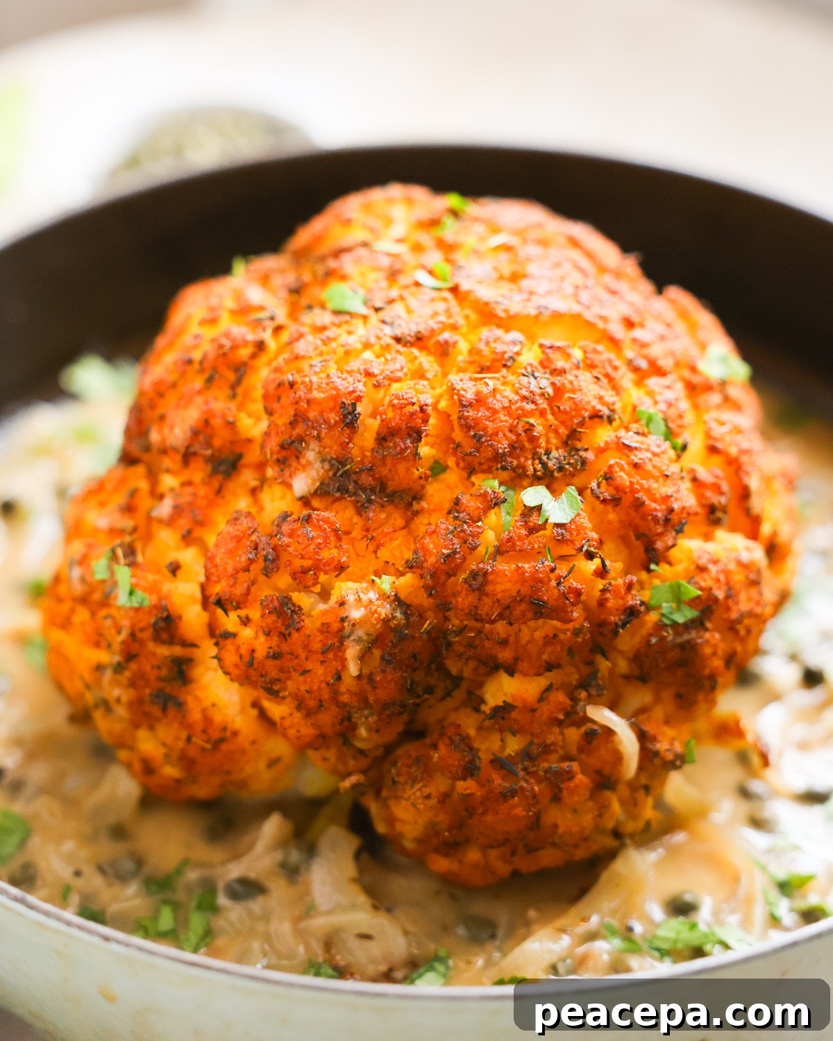 whole roasted cauliflower