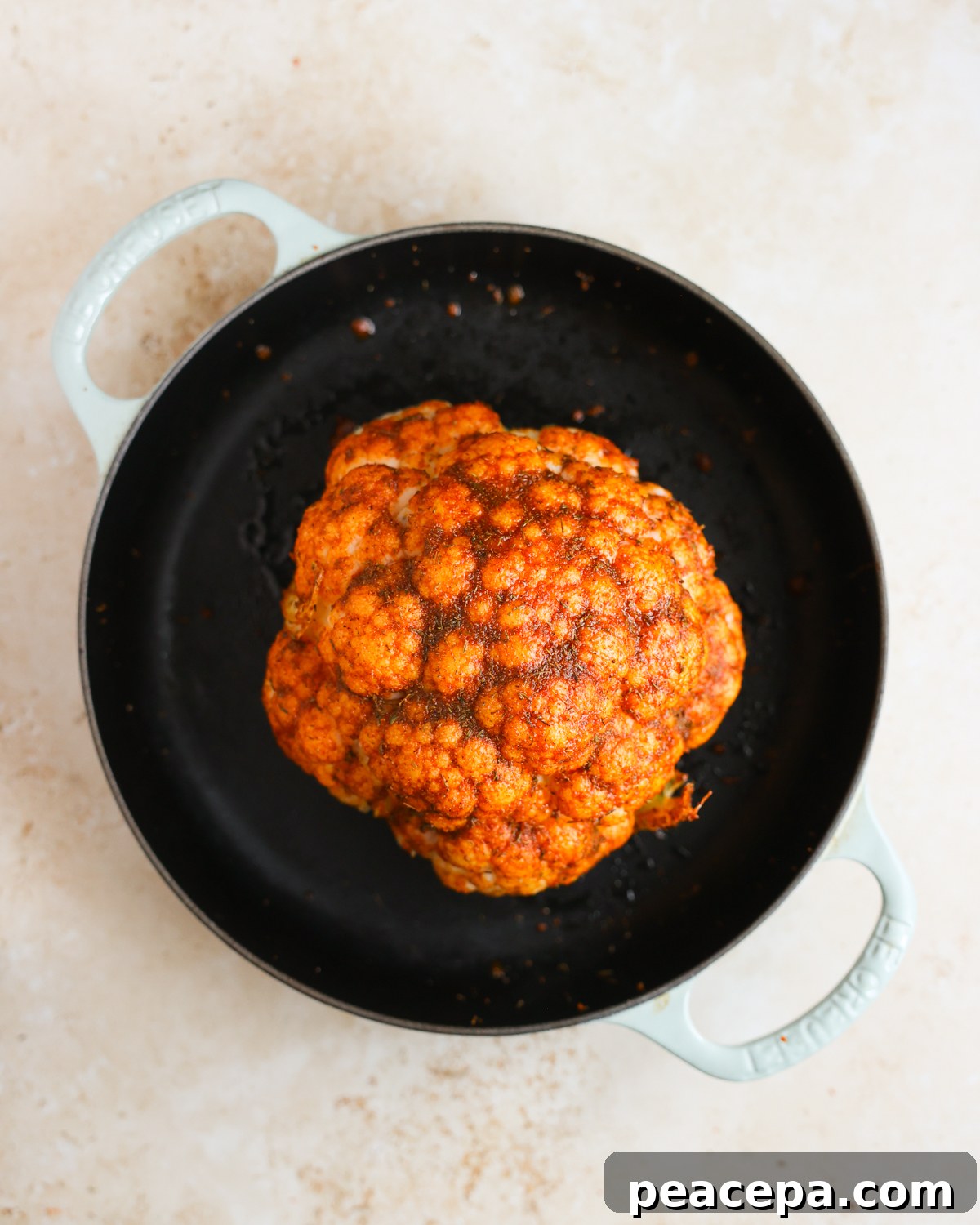overhead spiced cauliflower