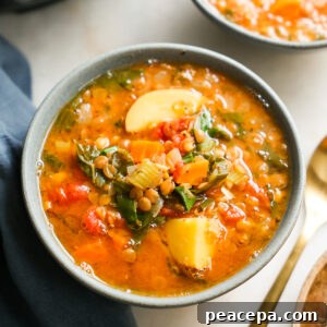 bowl of lentil soup