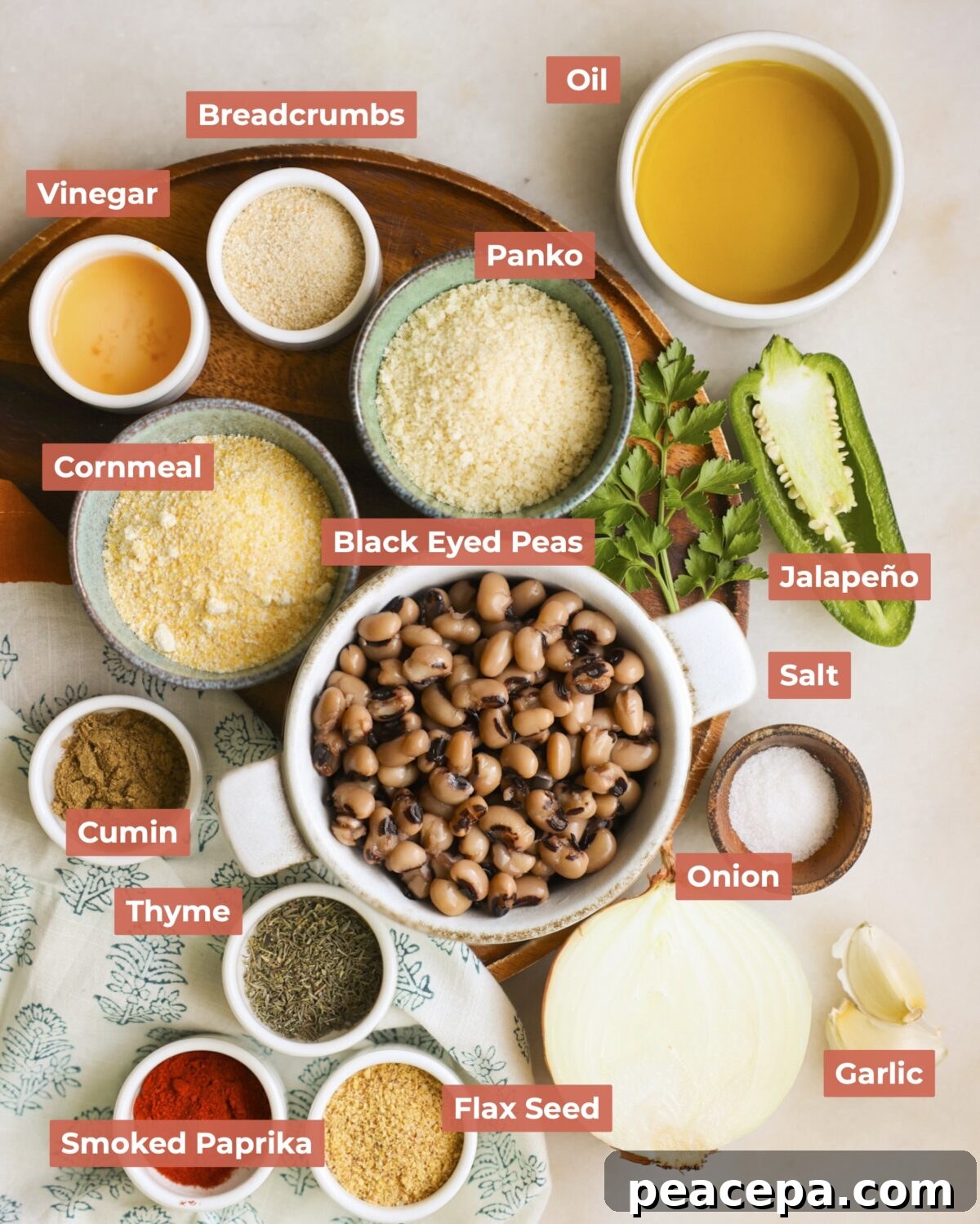 black eyed pea fritter ingredients