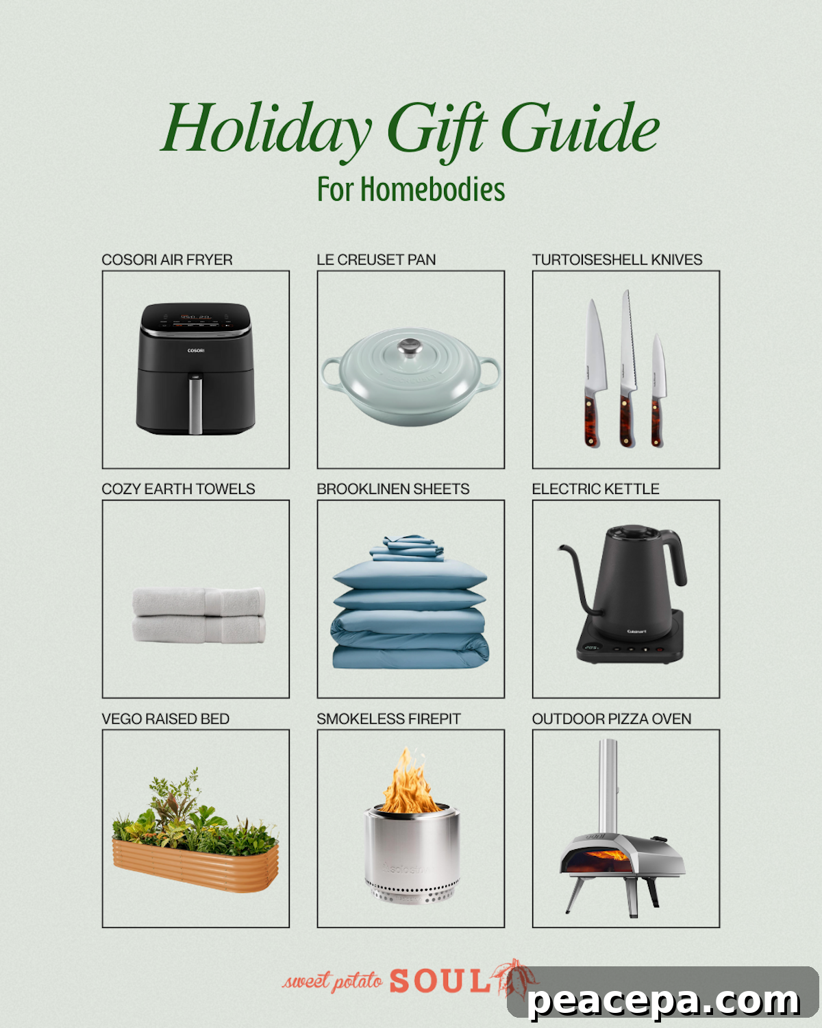 homebodies gift guide graphic