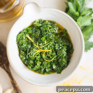Gremolata in a serving small bowl.