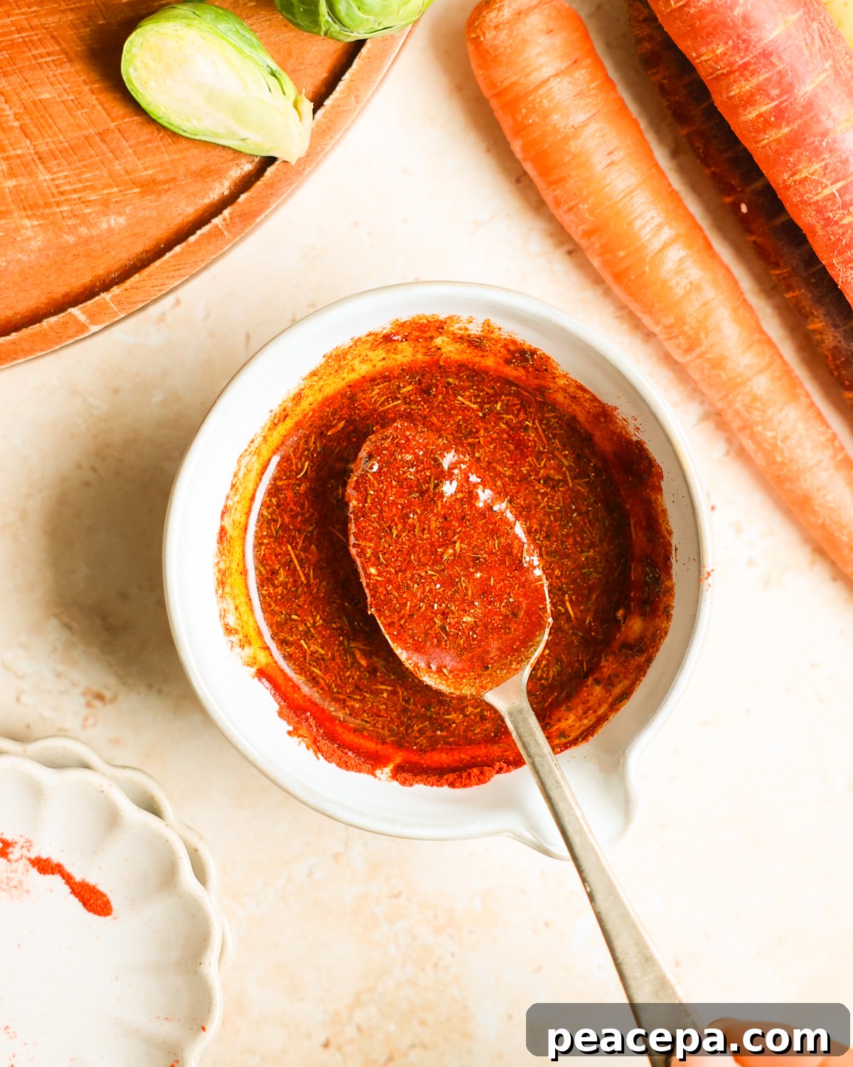 Spices blended with olive oil.