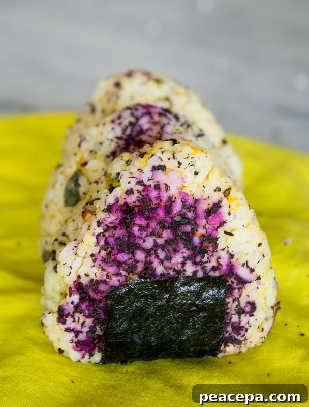 Japanese Onigiri (Rice Balls) with Kabocha Squash and Japanese Yam