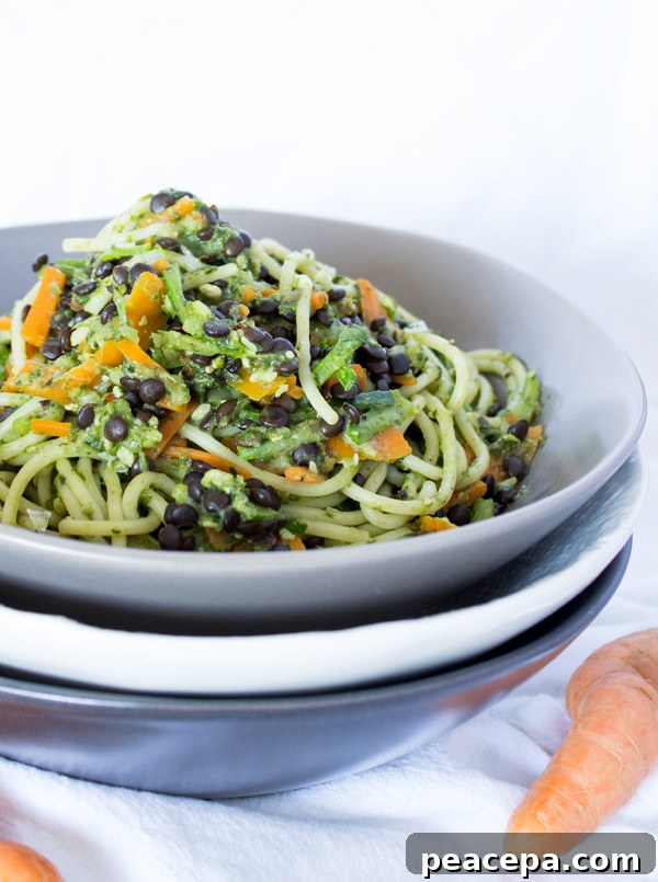 Vegan Spinach Pesto Pasta