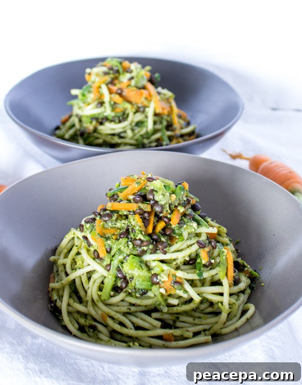 Vegan Spinach Pesto Pasta