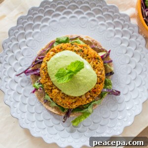 Sweet Potato Burgers with Green Tahinii