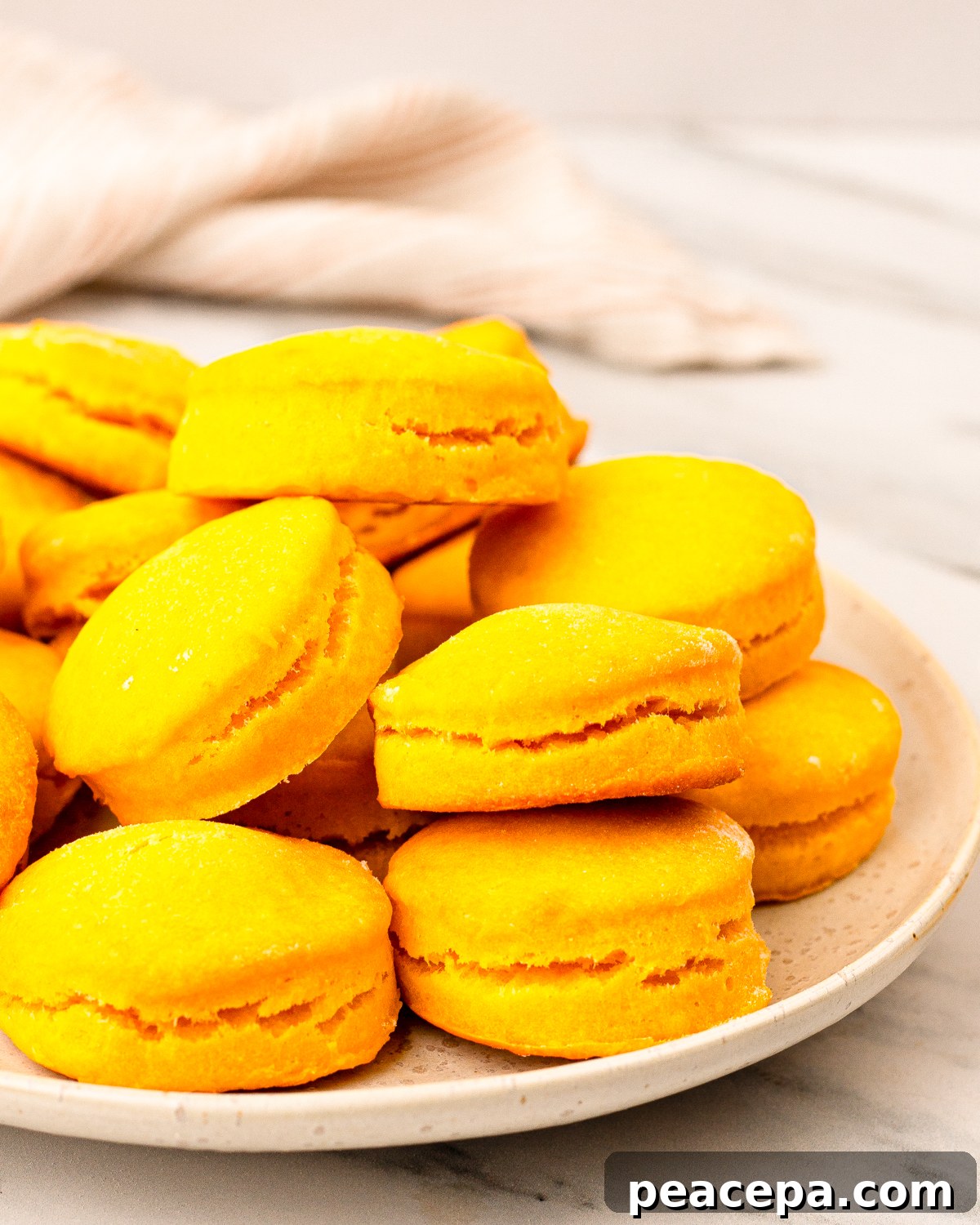 plate of sweet potato biscuits stacked