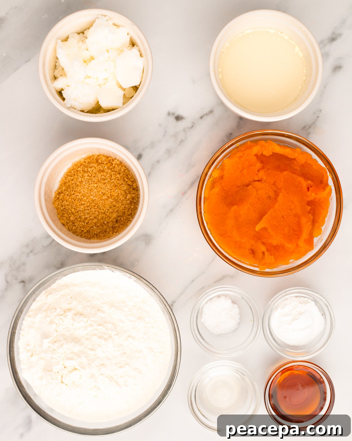 overhead of ingredients