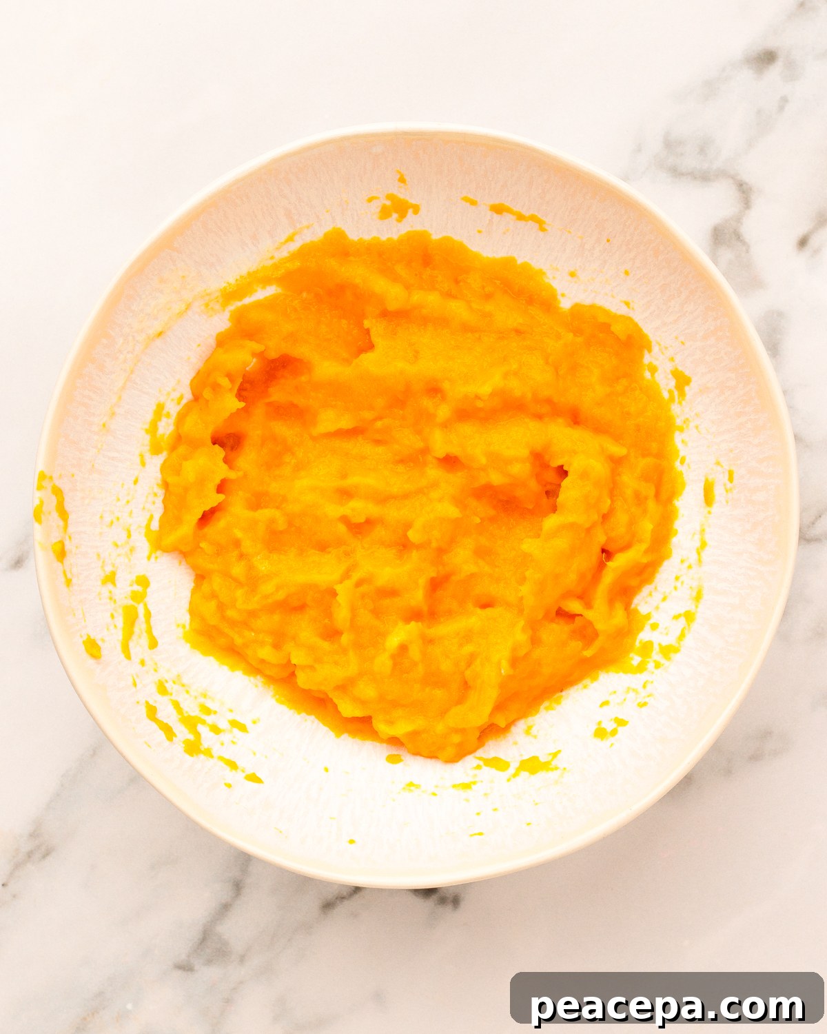 sweet potato puree in bowl