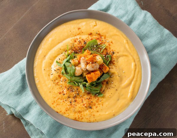 Vegan Sweet Potato Parsnip Bisque | www.sweetpotatosoul.com