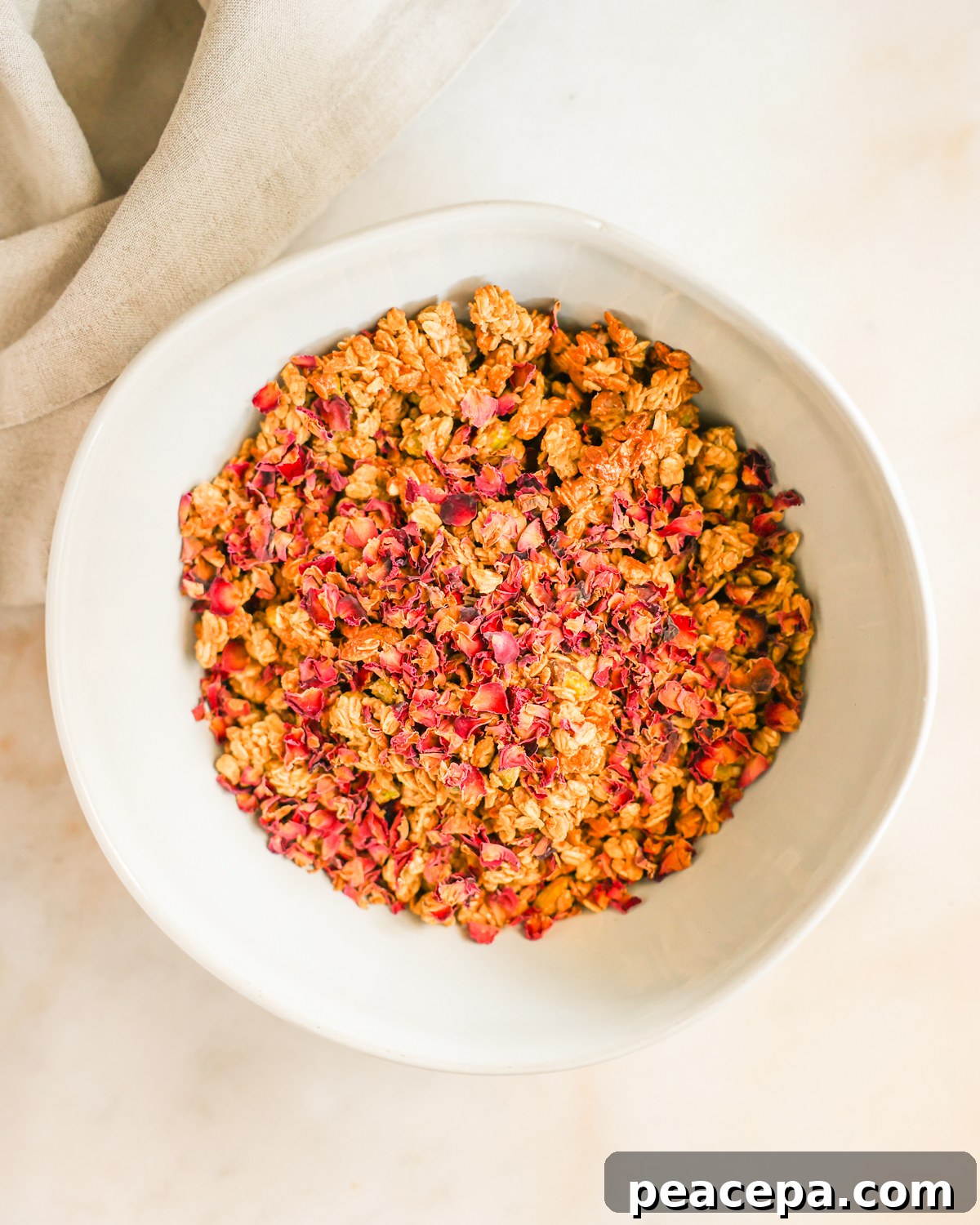 roses added to granola