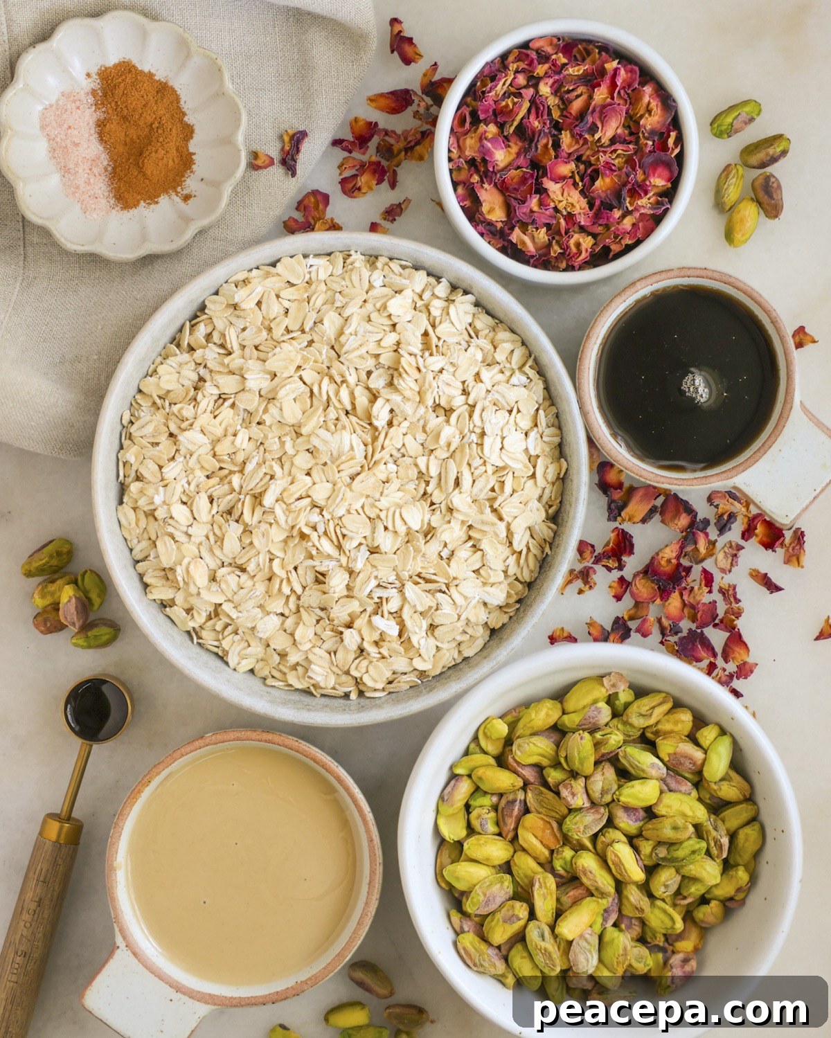 tahini granola ingredients