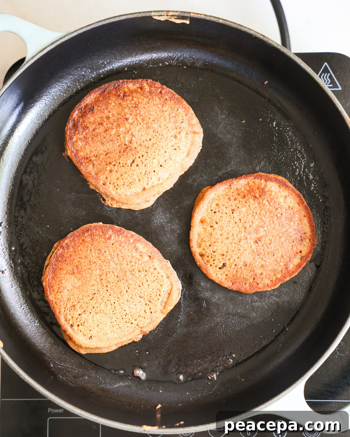 overhead fried pancakes