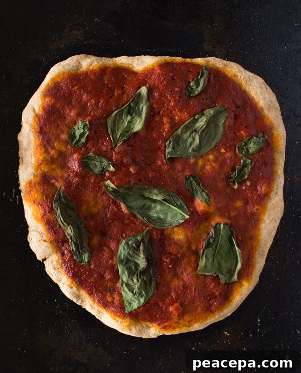 Margarita Pizza Vegan | www.sweetpotatosoul.com