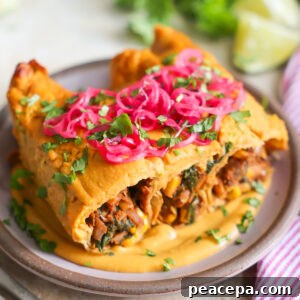 sweet potato enchiladas on plate